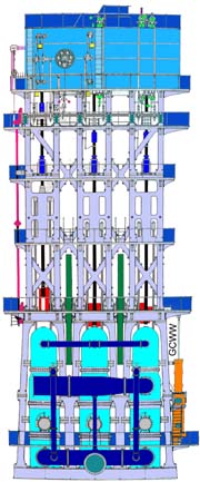Front view for R.D. Wood Triple Expansion Steam Engine at GCWW